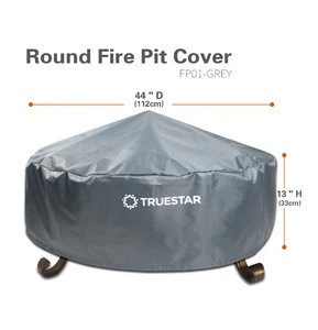 210D Round Fire Pit Cover Durable and Water Resistant Patio Cover