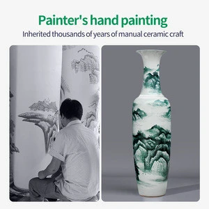 2.2m Floor Large Chinese Ceramic Porcelain landscape painting Decoration Vase