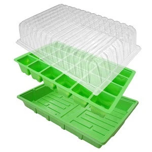 24-Cell Basic Propagator Seed Starting Green House Grow Kit Garden Seed Starting Trays