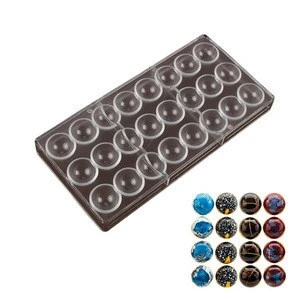 24-in-1 DIY Spherical Stereo 3D Polycarbonate Clear Chocolate Plastic Original Ice Cube Cake Molds DIY Bakeware Decoration Tools