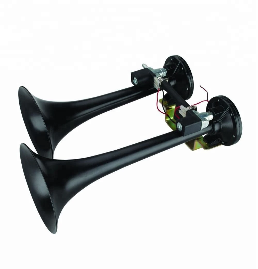 24V TGV Air horn ,2 speakers with black painting trumpets