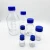 Import 250ml Borosilicate 3.3 Soda Glass Reagent Bottle with Plastic Blue Yellow Screw from China