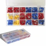 295Pcs/ Box 18 In 1 Spade Ring Fork U-type Quick Splice Crimp Quick Splice Crimp Terminals Connectors Assortment Kit