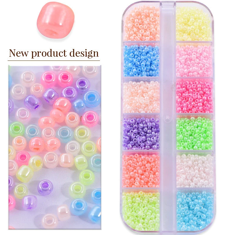 2mm Glass Beads 4mm 360pcs/Box 6mm 180pcs/box Mix Colors Hand-sewn beads for Christmas Birkin Bags