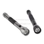 3 AA Battery Powered Aluminum Torch Light 4 LED Flashlight with Rubber Grip