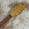 325 R-Brand Natural Wood Color Electric Guitar with Gold Pickguard and HHH Big-sbTremolo Fast Free Shipping