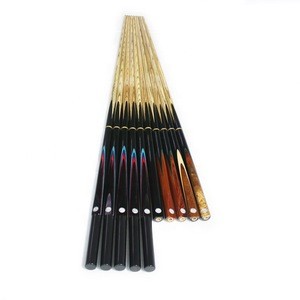 3/4 joint ash wood OM Snooker Cue, different designs, same quality. 57 inch,  9/10mm tip,  17-20 oz