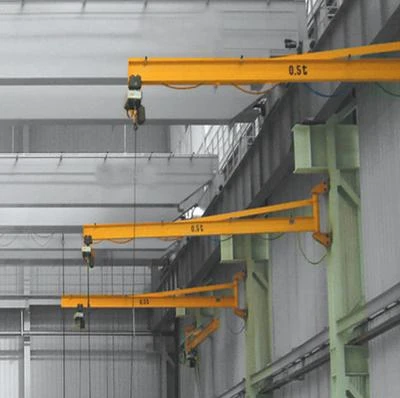 360 degree rotating cantilever swing arm jib crane with pendent cable control
