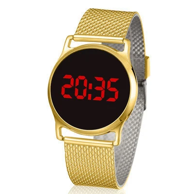 3936 Men Digital LED Sports Watch Unisex  Plastic  Band  Fingerprint Touch Watches