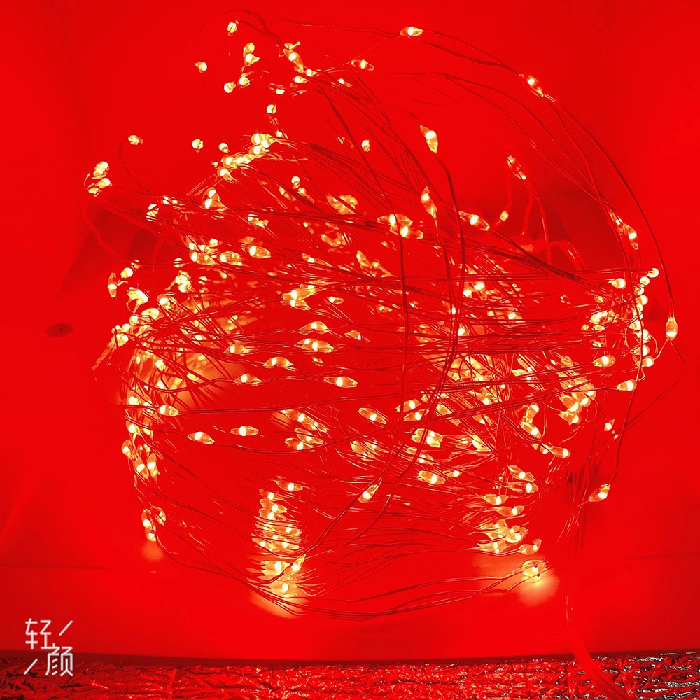3AA battery powered 5m 50 leds copper wire string light led copper wire string lights for christmas tree light holiday wedding