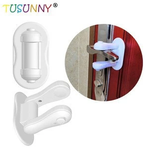 3M adhesive Child proof door handle lock baby safety door lever lock 2pcs/pack