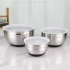 3pcs Salad Mixing Bowl Set SS201 Food Grade Storage Bowls Kitchenware