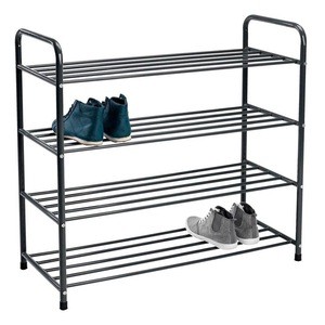 4-Layer Full Metal Shoe Rack for Living Room