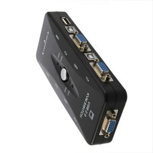 4 Port 2.0 USB KVM Switch VGA/SVGA Switch Box Adapter Q322