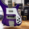 4003 R-Brand Purple Electric Bass Solid Wood White Pickguard Fast shipping Material Mahogany