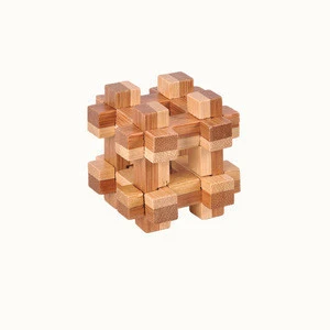 4.5cm*4.5cm*4.5cm Bamboo Blocks Kid&#39;s  Educational Toy Children Assembly Toy 3DModel Puzzle for more than 6 years old