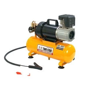 48V High Efficiency Weatherproof Long Duty Cycle DC Oil Free Professional Piston Mini Air Compressor Pump with 8 liter tank
