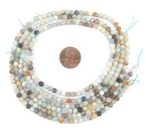 4mm Amazonite Natural Stone Beads Matte Stone Spacer Beads