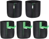 5-Pack 1 Gallon Grow Bags  Fabric Pots with Self-Adhesion Sides