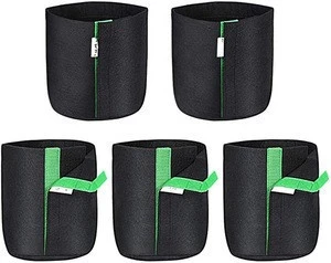 5-Pack 1 Gallon Grow Bags  Fabric Pots with Self-Adhesion Sides