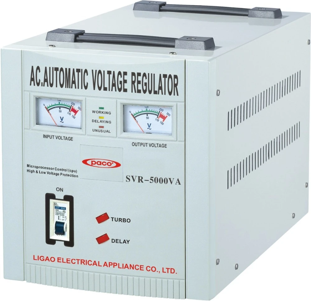 5000 watt DC to AC automatic voltage regulator 50/60Hz with two meters display
