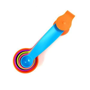 5pcs/set Measuring Spoons Colorful Plastic Measure Spoon Useful Sugar Cake Baking Spoon Kitchen Baking Measuring Tools L0248-1