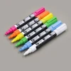 6 Colors 6mm Reversible Tip Erasable Fluorescent Liquid Chalk Marker For Chalkboard, Glass, Plastic, Ceramics, Windows