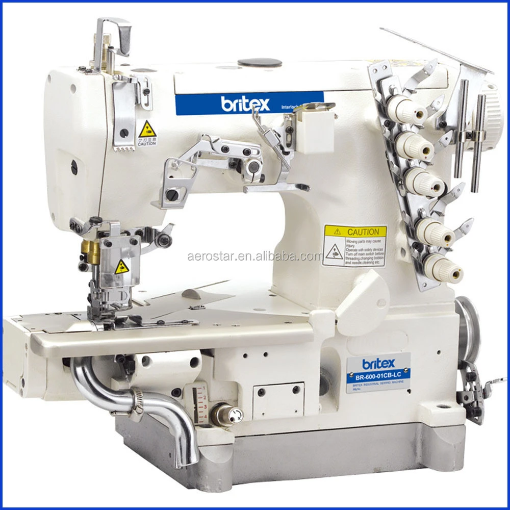 600-01CB-UT High Speed Cylinder Bed Interlock With Left Side Cutter Praff Sewing Machine Parts Kingtex sewing machine
