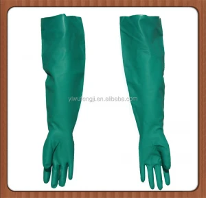65cm extra long sleeve nitrile gloves multi-purpose latex gloves industrial work gloves