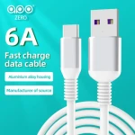 6A Super Fast Charging data Cable 4.0 Charging cable is suitable for type-c  2m eter fast charging data cable