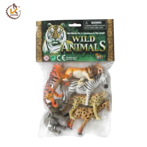 6pcs Wild Forest Animal Set Mini Plastic Tiger Toys