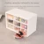 Import 8-compartment tabletop transparent household desk  jewelry cosmetic plastic drawer organizer box mini dustproof from China