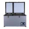 80L car fridge freezer 12v 240v/rv refrigerator fridge outdoor stainless steel mini fridge