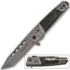 8.3 Inch black wood handle damascus steel folding camping pocket knife
