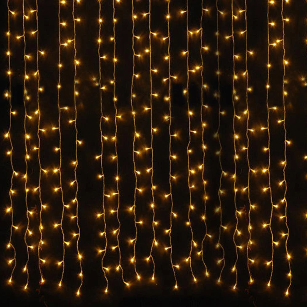 900 300 LED Home Outdoor Holiday light 3M x 3M Christmas Decorative Wedding xmas string light Fairy Curtain Garlands Light