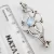 Import 925 STERLING SILVER ROUND RAINBOW MOONSTONE HANDWORK BROACH BROOCH 5.1CM ARTISAN from India