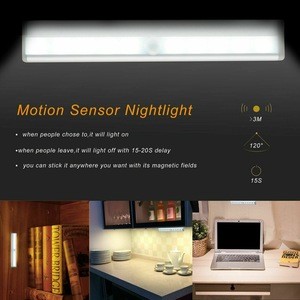 98mm 6LEDs LED Cabinet Light Lamp Under Cabinet PIR Motion Sensor Battery Powered Closet Light Desk Drawer Lamp Night Light