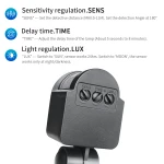 ABS Environmental Adjustable LED Outdoor  Infrared PIR Motion Sensor Detector Wall Light Switch