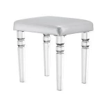Acrylic bench,  bedroom living room furniture, acrylic ottoman with fabric upholstery