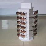 Acrylic counter lock case cabinet spectacles rods stand eyeglass desktop sunglasses eyewear display rack