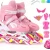 Import Adjustable Inline Skate Shoes Flashing Light Up Wheels Beginner Children Roller Skates Boys Girls Roller Skate from China