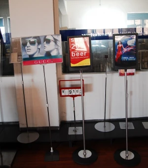 Advertising POP Floor Standing Metal Display Poster Sign Holders