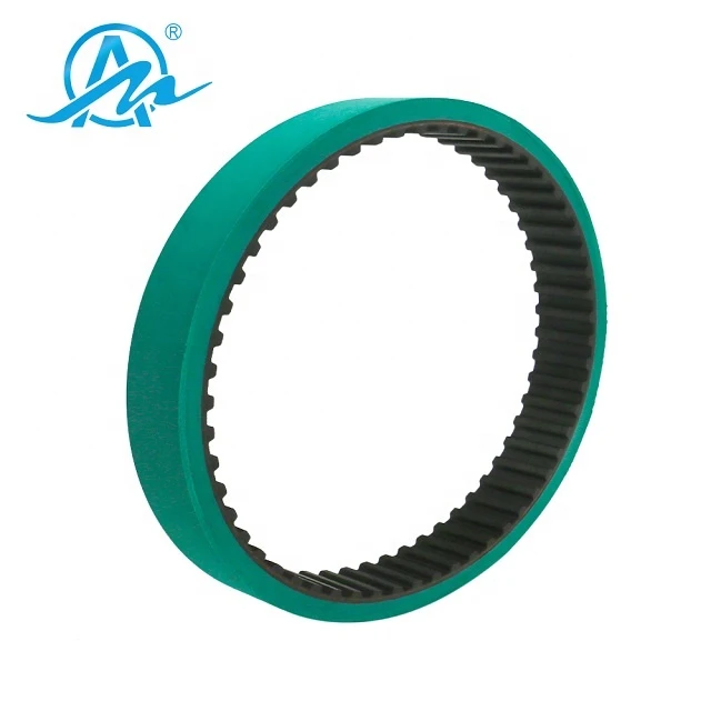 AIMAI main product T10 add green rubber coating packaging circular rubber timing belt