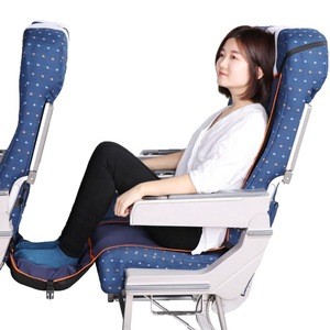 Airplane Footrest Hammock Portable Travel Adjustable Height Flight Footrest Provides Relaxation and Comfort for Airplane