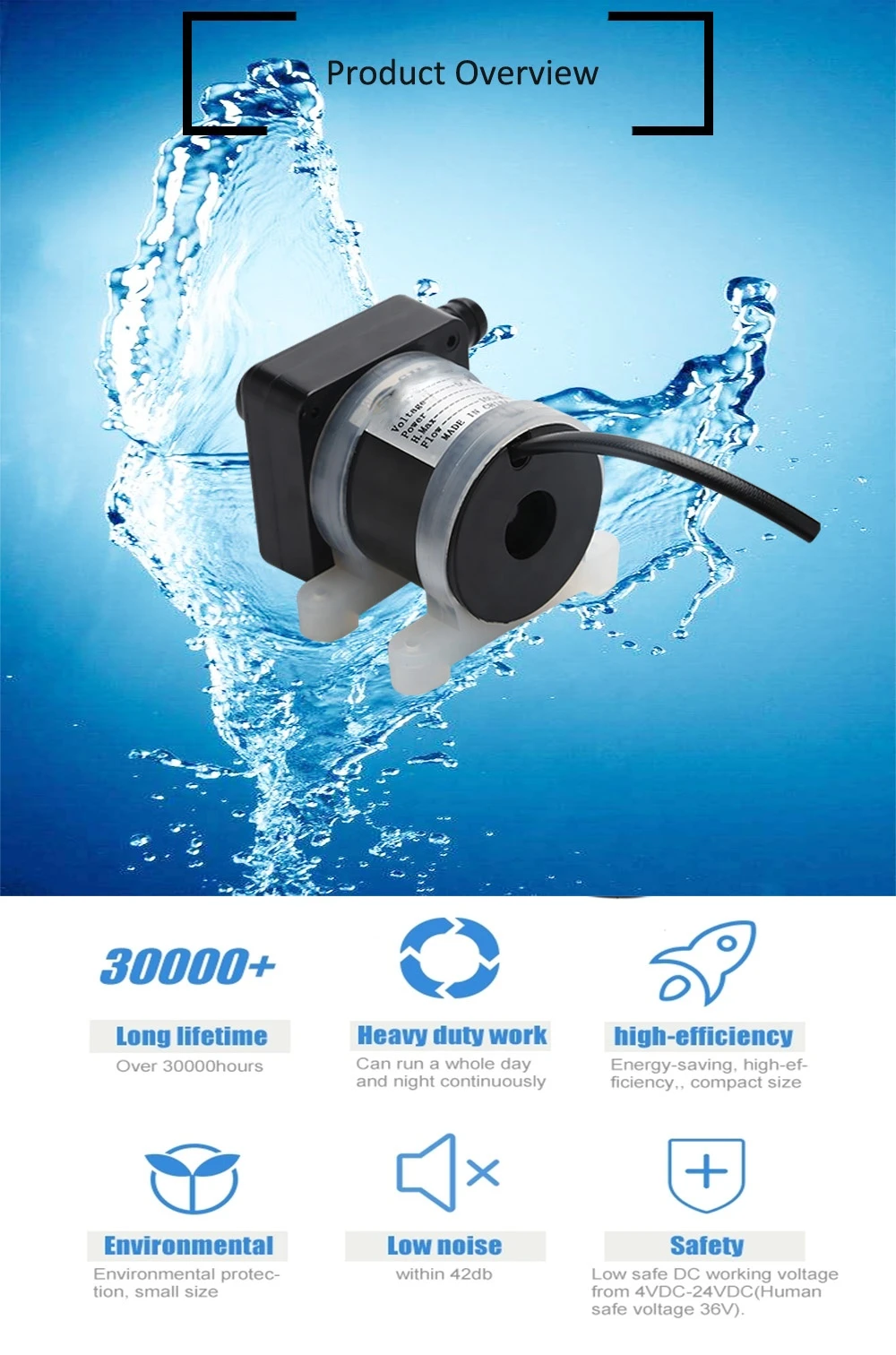 AISHANG Top SellingDC 12V Submersible Brushless High pressure Water Pump Shafi Pump