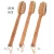 Import All nature body massage double sided bamboo wood shower scrubbing long body brush for bath from China