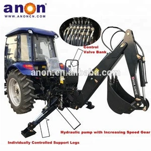 ANON Agricultural Farming machine 60HP compact tractor backhoe