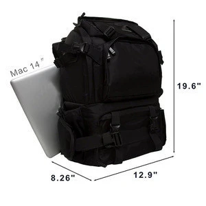 anti-theft professional gear backpack for cameras 14 inch laptops with waterproof rain cover