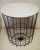 Import antique style wire base MDF modern side table from China