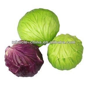 Artificial vegetables green cabbage for decor